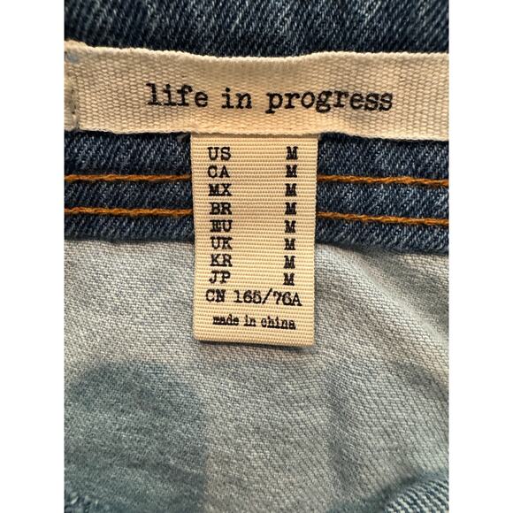 Life in Progress Blue Denim Patchwork Mini Skirt - Picture 4 of 7